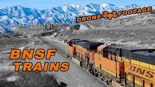 BNSF Freight Train Spotting : DJI Mavic Air 2 Drone Footage