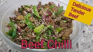 Beef Chilli | Chinese Quick Easy Recipe | Juicy Tender Beef | Maria's Kitchen Routine