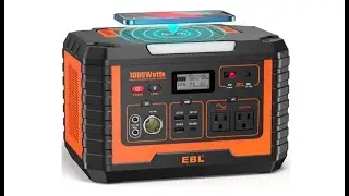 EBL Portable Power Station Voyager 1000, 110V/1000W Solar Generator, 999Wh/270000mAh
