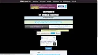 Биткоин кран HUNTERCOIN каждый 1 час от 500 до 2000 сатоши. 50% Referral