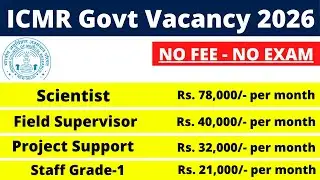 ICMR Hospital Vacancy 2026 | Eligibility | Salary | Apply Process