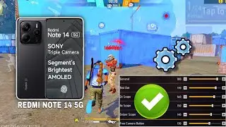 Redmi Note 14 5G free fire sensitivity setting ⚙️ | Redmi Note 14 5G free fire headshot setting ⚙️