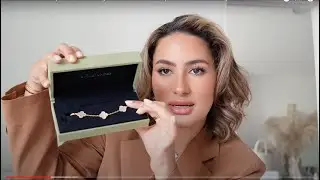Распаковка браслета VCA Van Cleef & Arpels Alhambra Vintage с перламутром, 5 мотивов