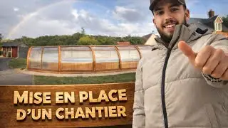 &Eacute;TAPE D'UNE R&Eacute;NOVATION D'UN ABRI DE PISCINE BOIS EN LAMELL&Eacute;-COLL&Eacute; : MISE EN PLACE D'UN CHANTIER 