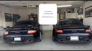 911 997.2 Turbo Exhaust Compare.  Sharkwerks and Europipe