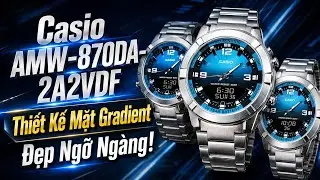 [ Review 4K ] Bạn Sẽ Bất Ngờ Với Casio AMW-870DA-2A2VDF: Thiết Kế Mặt Gradient Đẹp Ngỡ Ngàng!