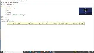 unit-3,part-4, global statement in python programming language, PPS , FE-19, SPPU
