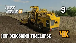 Hof Bergmann EP9 Spraying, Potatoes, Pig Feed & Lime FS19 4K Timelapse
