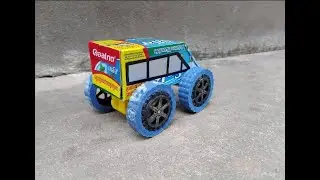 How to make a colgate car with a motor DIY