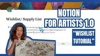 Notion for Artists 1.0 Wishlist Tutorial