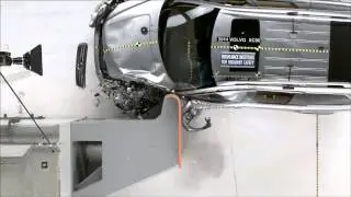 2014 Volvo XC90 small overlap IIHS crash test
