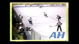 OHL Feb. 7, 1987 Dean Morton,OSH v Dave Gibbons,OTT (hit) Oshawa Generals Ottawa 67's