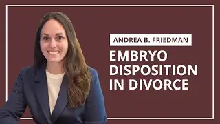 Embryo Disposition in New York Divorces | Andrea B. Friedman