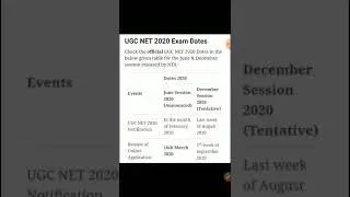 UGC NET EXAM DATE SCHEDULED 2020 JUNE AND DECEMBER