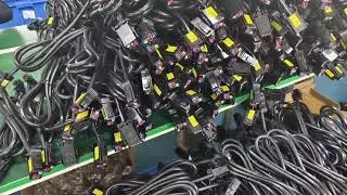 Power cords for S21 miner of cryptomining application are all in production