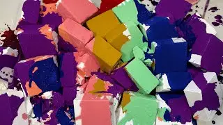 20K🎉 Subscribers YT Thank You  | Vivid Cornstarch Past  Topped Soft Blocks| Oddly Satisfying