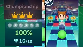 Rolling Sky Bonus 24 Championship All Gems and Crowns [⭐⭐]