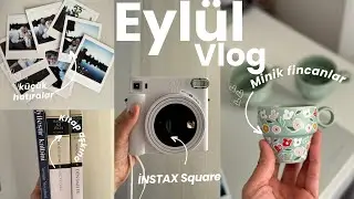 Eyl&uuml;l Vlog | kırtasiye ve kitap alışverişim | INSTAX Square SQ1ile tanışın 🫠🫧🌿 [kitap vlog]