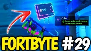 FORTBYTE #29 Location Found underneath the tree in Crackshots Cabin Fortnite Location