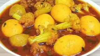 Cauliflower Curry || Eggs Curry || Cauliflower Egg Curry Recipe || Gobi Anda Curry Recipe