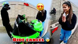 Ride Cencel Niru 😰// Guys Barish Hone Lagi 🧐// #kawasaki #reaction 