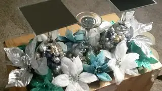 CREATE Your Own STUNNING Blue White and Silver Candle Holder for CHRISTMAS!