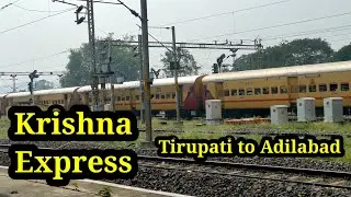 17405 Krishna Express with Wap7 Locomotive ICF Coaches | Train Fan Videos