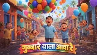 गुब्बारे वाला आया रे 🎈 | Fun Kids Song | Balloon Wala Hindi Rhyme | BunnyBoom Toons