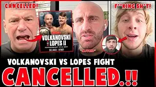 Alexander Volkanovski vs Diego Lopes Fight CANCELLED! | Paddy once again SLAMS Arman! | MMA News