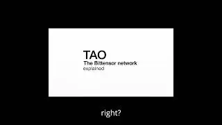 Tao briefly explained (the Bittensor network)