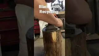 Recycling old tools: forging old end nippers into useable tongs #blacksmith #art #shorts