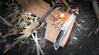 Fallkniven P. Zastosowanie EDC, bushcraftowo-survivalowy test, trybowanie udźca wołowego.