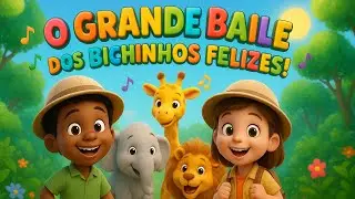 🦁🎶 “O Grande Baile dos Bichinhos Felizes!” 🐘🦜 | Canção Divertida dos Animais 🐒💃