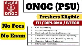 ONGC-PSU New Recruitment 2023 | Freshers Jobs | ITI, Diploma, Btech | No Fees,No Exam |All India Job