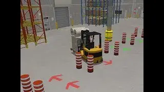 Slalom 3 - Reverse, Tall Loads - Simlog Forklift Personal Simulator