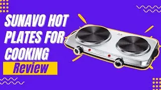 SUNAVO Hot Plates for Cooking, 1800W Electric Double Burner