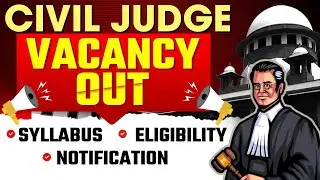 Civil Judge Vacancy out for Freshers | LLB Jobs| Syllabus| Eligibility| Notification| @LAWVACANCY