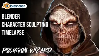 Blender Character Sculpting Timelapse : Polygon Wizard