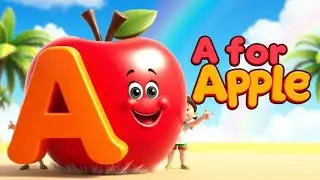 🎵Phonics Song 2 with TWO Words in 3D - A For apple🍎 - ABC Alphabet Songs with Sounds for Children