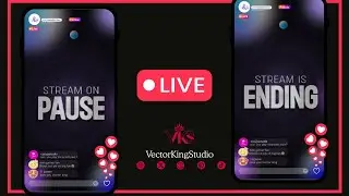Cosmic Glow Animated TikTok Stream Overlay Package, TikTok Overlays