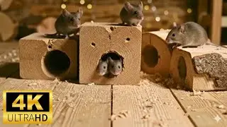 Cat TV Mice Mania | Crisp and vivid mouse activity with constant movement. | ultra HD 4K screen.