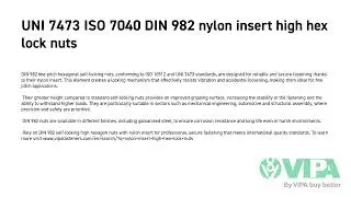 UNI 7473 ISO 7040 DIN 982 nylon insert high hex lock nuts