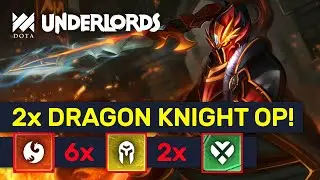 Double Dragon Knight OP Build! Unkillable Tanky Team! | Dota Underlords
