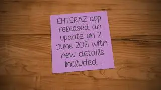 #EHTERAZ UPDATE ON EHTERAZ app released  on 2 June 2021 with new feature for recovered patients