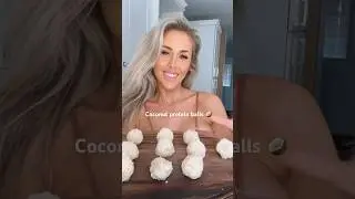 Coconut protein balls 🥥 #recipe #highprotein #highproteinsnacks