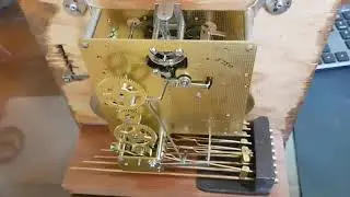 Antique clock movement, Franz Hermle, two jewels, made in germany