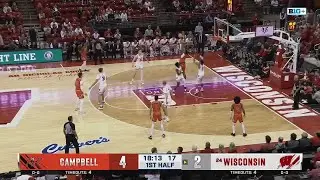 Boyd Gets the Steal and Goes Coast-to-Coast vs. Campbell | Wisconsin Basketball