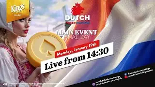 🇩🇪 🏆 Finaltag des €225 Dutch Poker Masters NLH Main Event live aus dem King's 🎙 Hachi