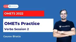 Verbs Session 2 l OMET Practice l Verbal Ability l OMETs 2022 l Gaurav Bhatia
