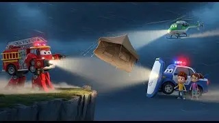Windy Cliffside Rescue! 🌪️ | Physics of Wind & Erosion | Robocar Poli | Kids Safety Cartoon
